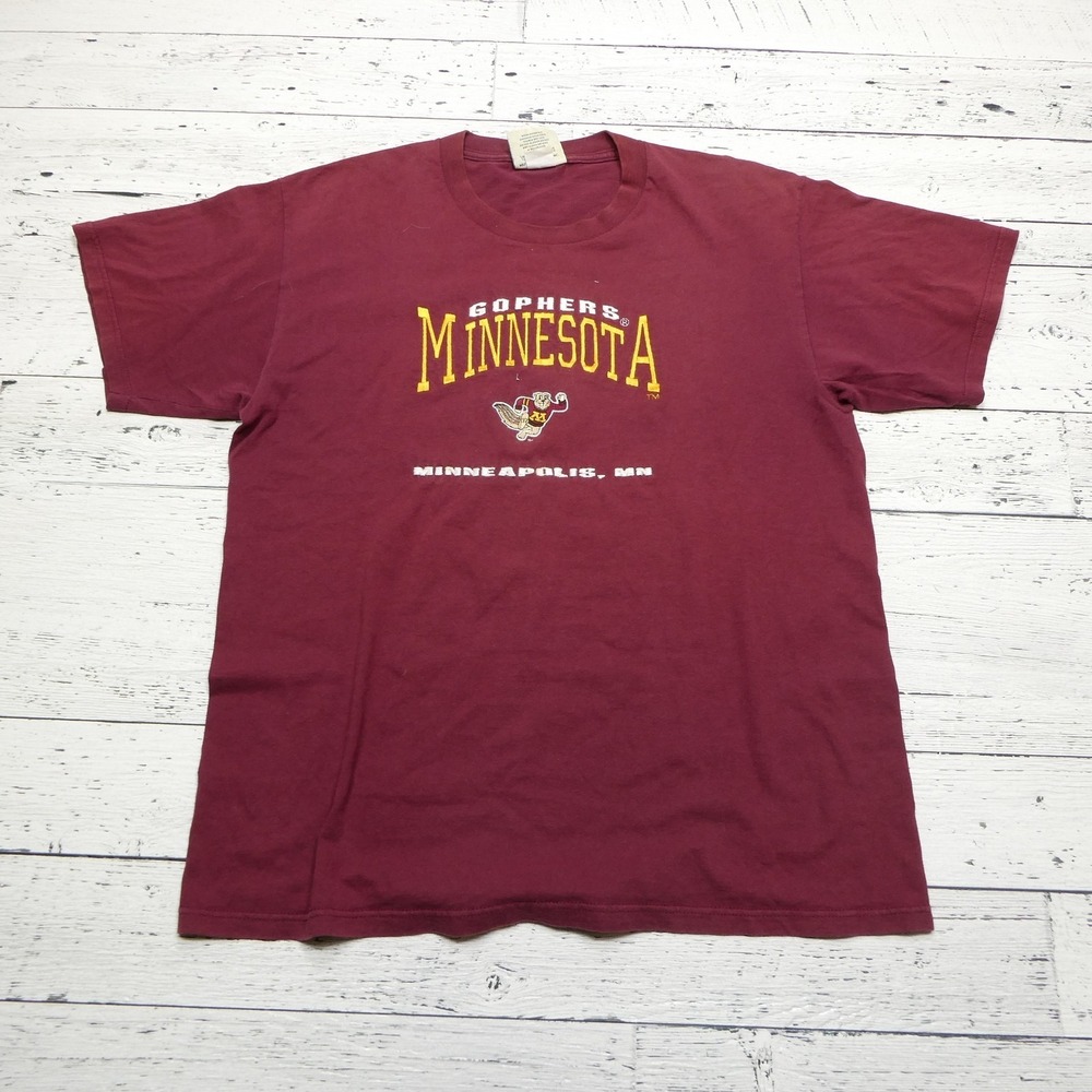 Vintage‎ Minnesota Golden Gophers Shirt Mens Large Maroon NCAA College Tee 90s
